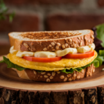 Sandwich healthy à l'omelette et mayonnaise sans huile