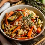 Orzo Sauté aux Légumes d'Hiver