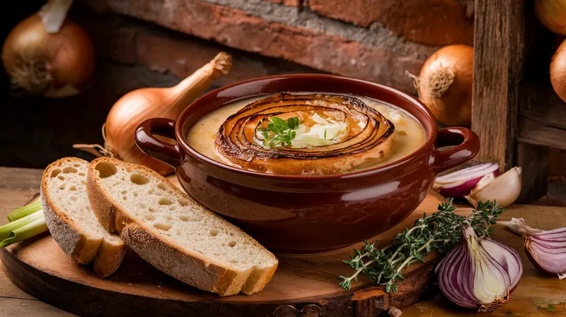 Soupe à l'oignon gratinée - recette Soupe Facile