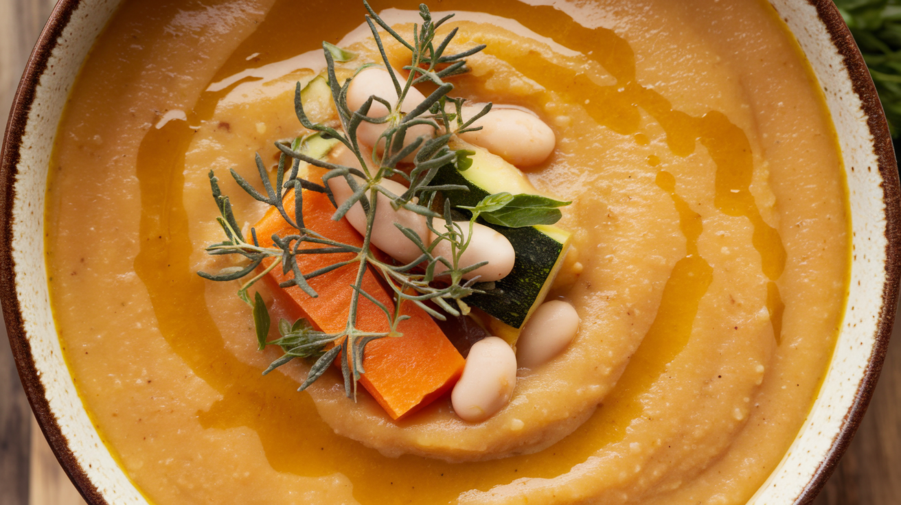 Soupe de Carottes, Courgettes et Haricots Blancs