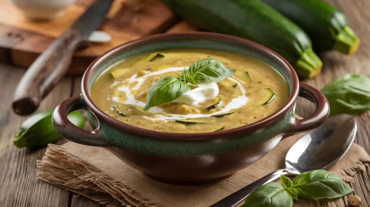 Soupe de courgettes et basilic, un délice estival