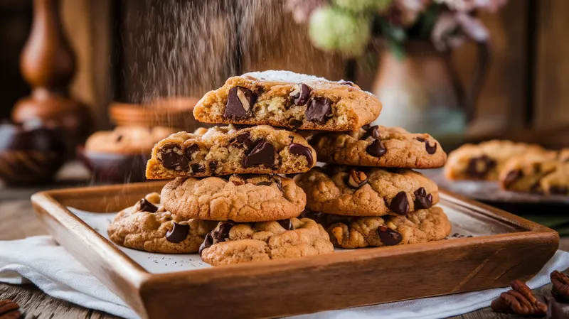 Cookies à la farine de châtaigne et pépites de chocolat - recette Dessert Facile