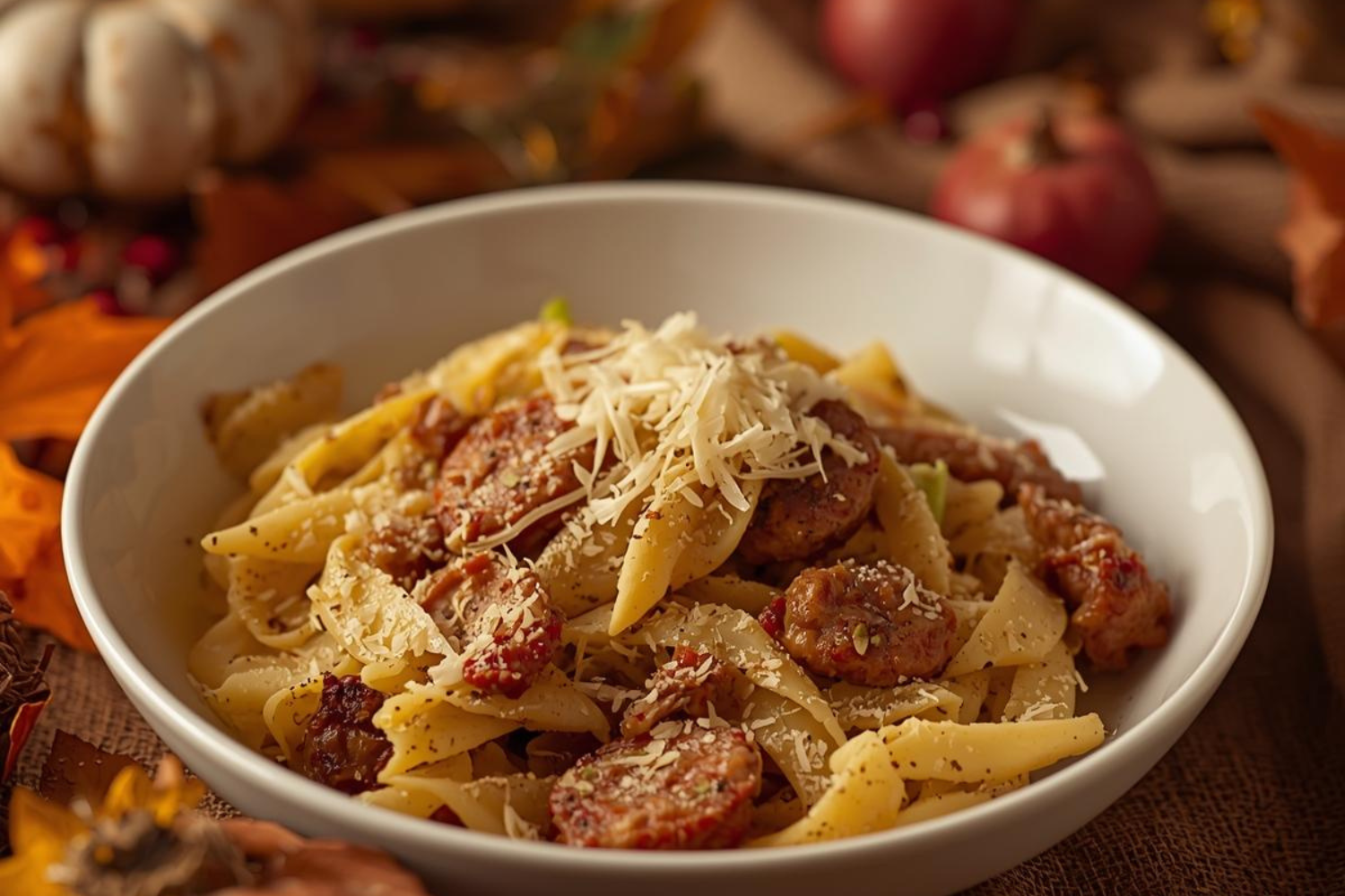 Recette Pâtes au Chou et Saucisse