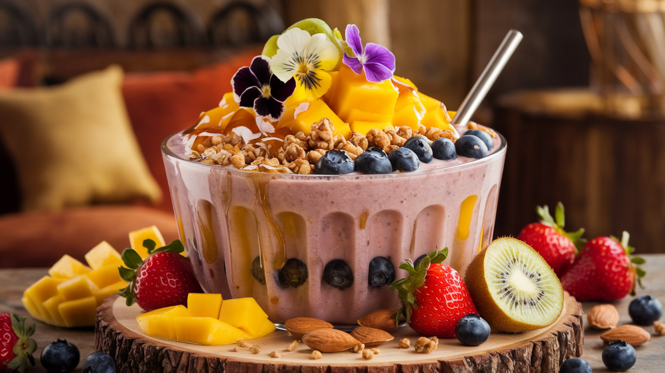 Smoothie exotique aux fruits frais