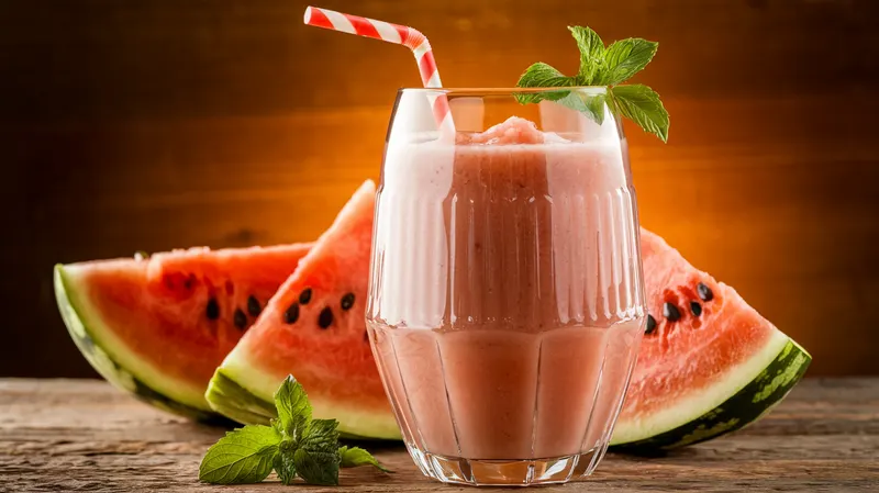 Smoothie rafraîchissant à la pastèque - recette Boisson Facile