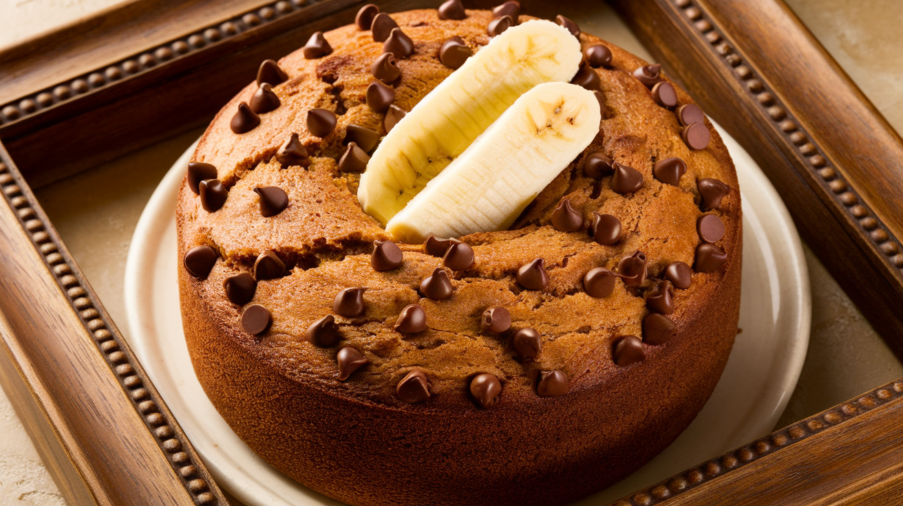 Cake à la banane au levain et pépites de chocolat