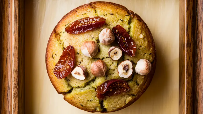 Muffin de Courgette aux Tomates Séchées et Noisettes - recette Dessert Facile