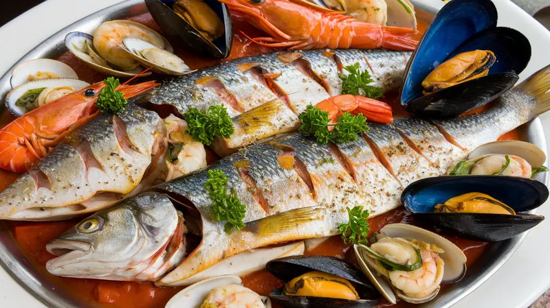 Parillada de poissons et fruits de mer - recette Dîner Moyen