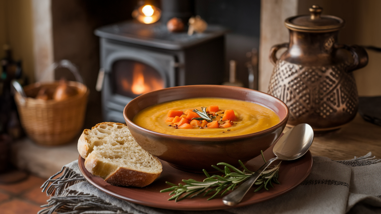 Soupe de potiron et carottes