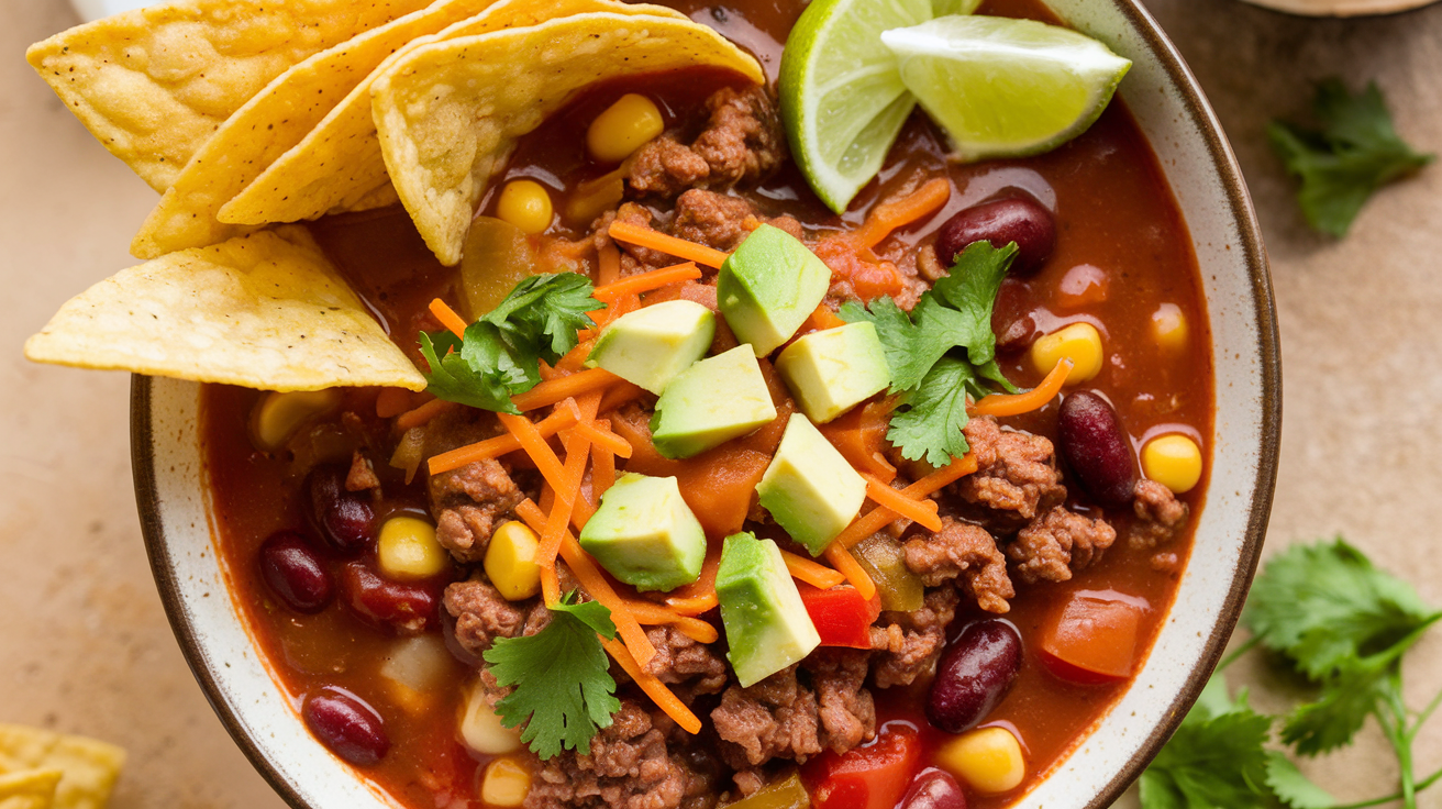 Délicieuse Soupe de Taco Maison