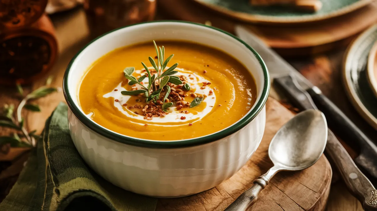 Soupe de citrouille crémeuse