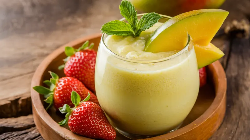 Smoothie d'été rafraîchissant à la mangue et à la menthe - recette Boisson Facile