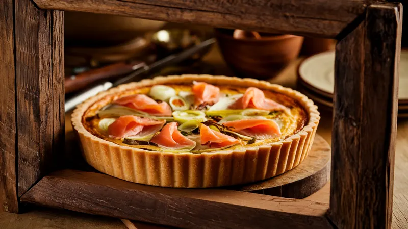 Quiche au poireau et saumon fumé - recette Entrée Facile