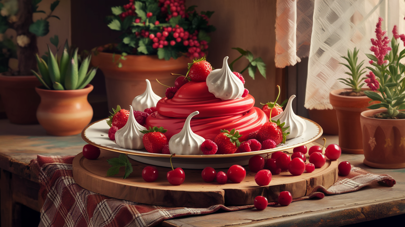 Délicieuse Meringue aux Fruits Rouges