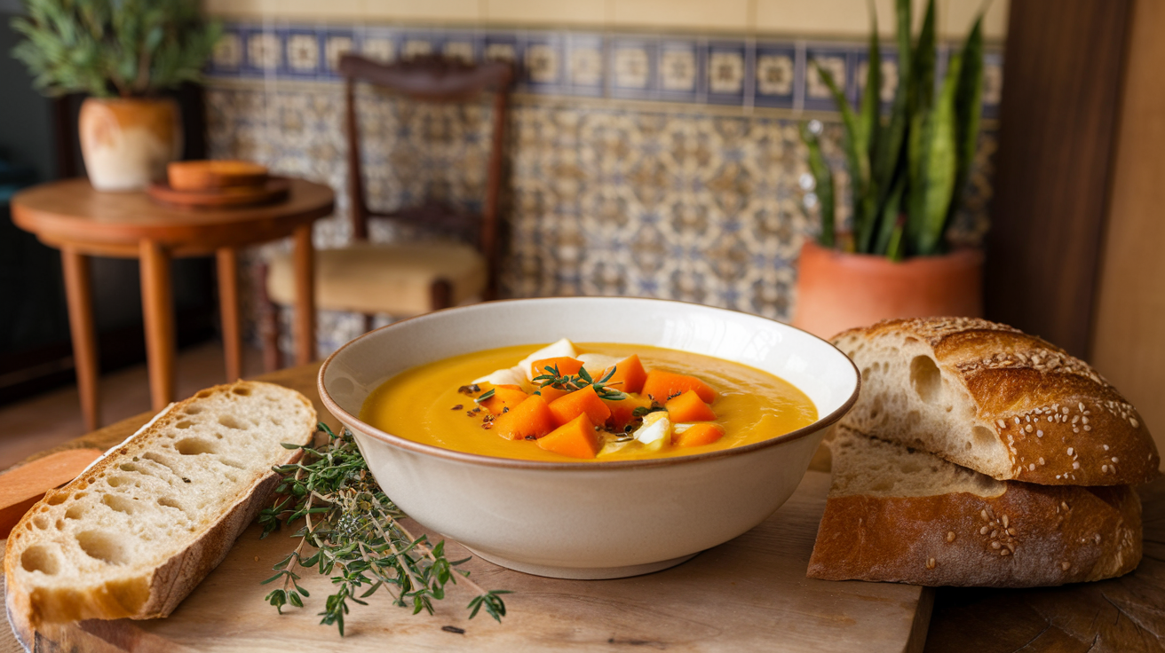 Velouté de courge butternut et carottes