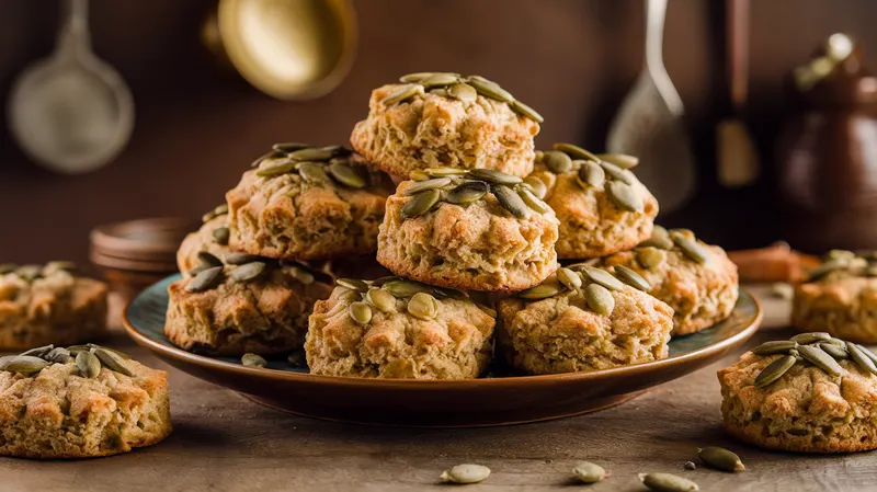 Biscuit à l'okara, amande et graines de courge - recette Dessert Facile