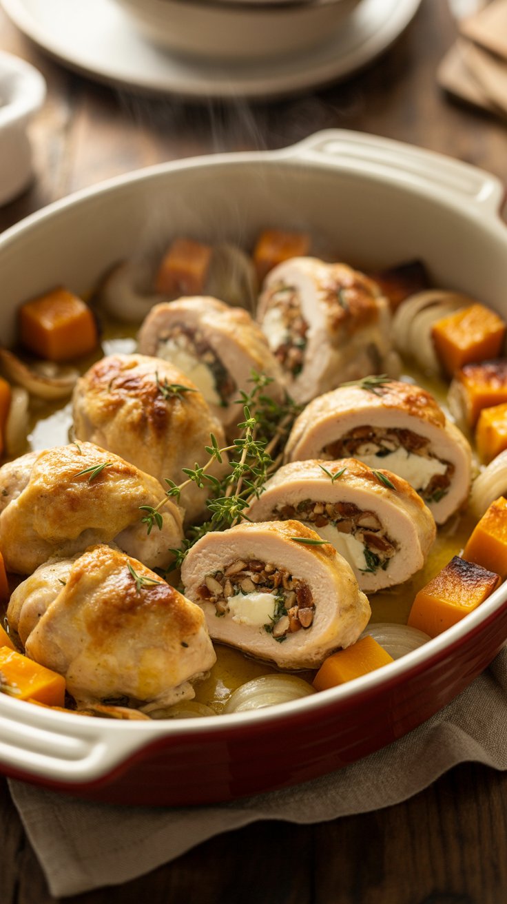 Ballotines de volaille aux saveurs automnales