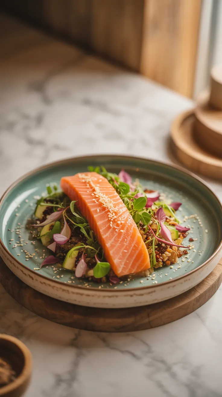 Bol Énergie Saumon Glacé au Sésame & Quinoa Arc-en-Ciel