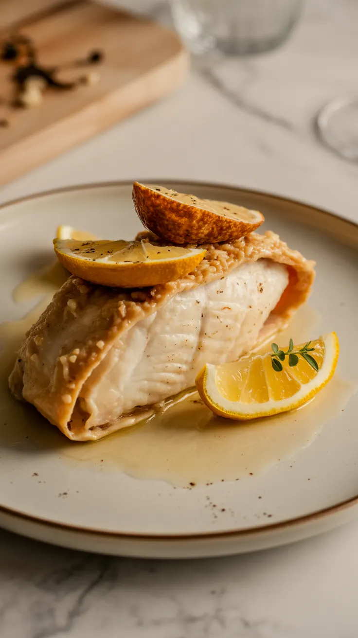 Filet de Cabillaud en Croûte de Noisettes et Citron