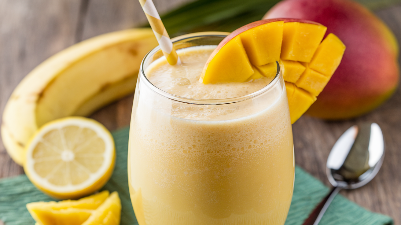 Smoothie exotique à la mangue et au lait de coco