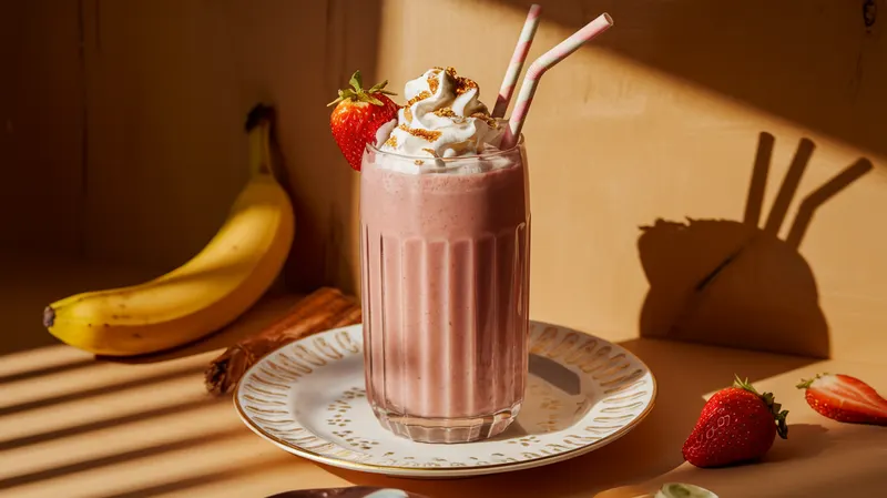 Délicieux Smoothie Fraise-Banane pour une journée ensoleillée - recette Boisson Facile