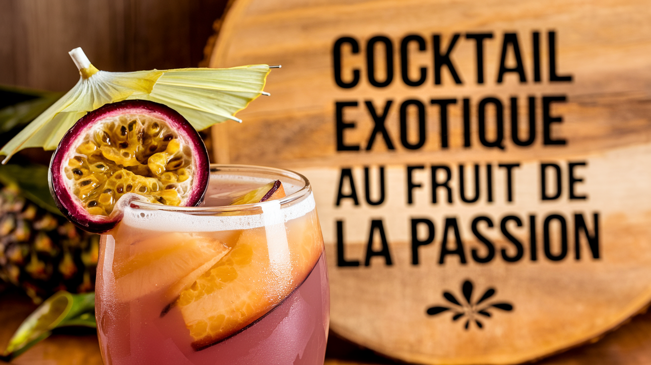 Cocktail exotique au fruit de la passion