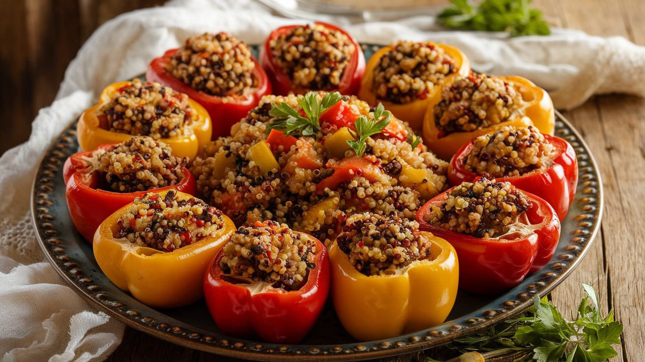Poivrons farcis au quinoa et aux légumes