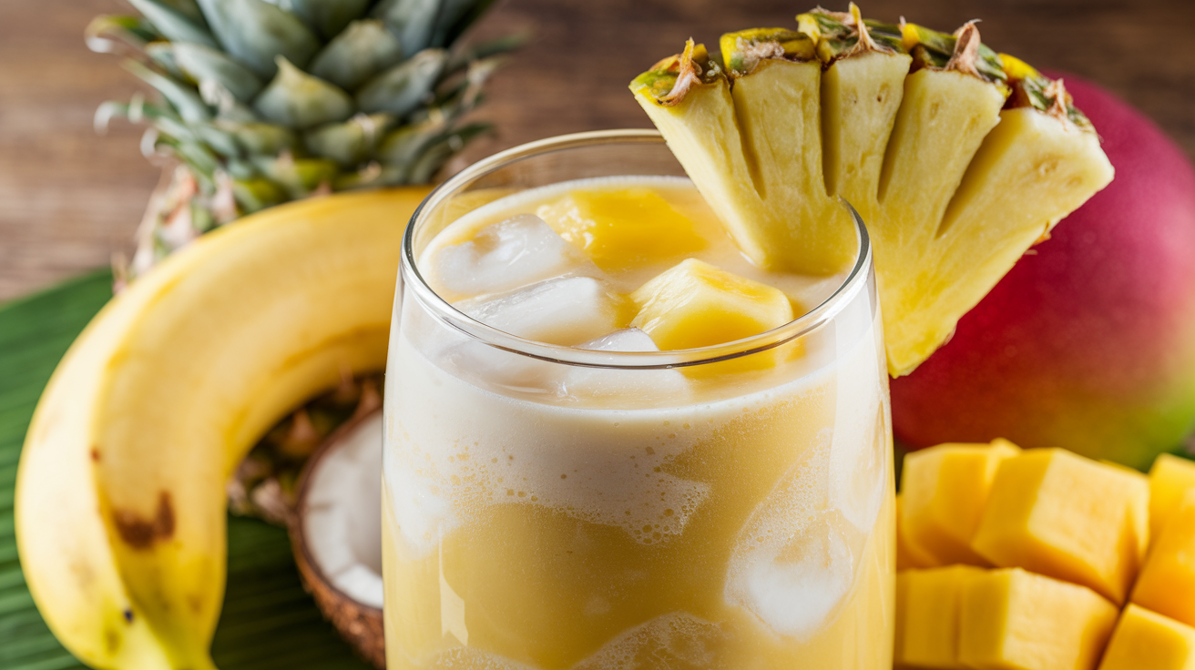 Smoothie tropical rafraîchissant