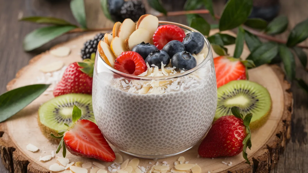 Pudding de chia à la noix de coco et aux fruits d'été