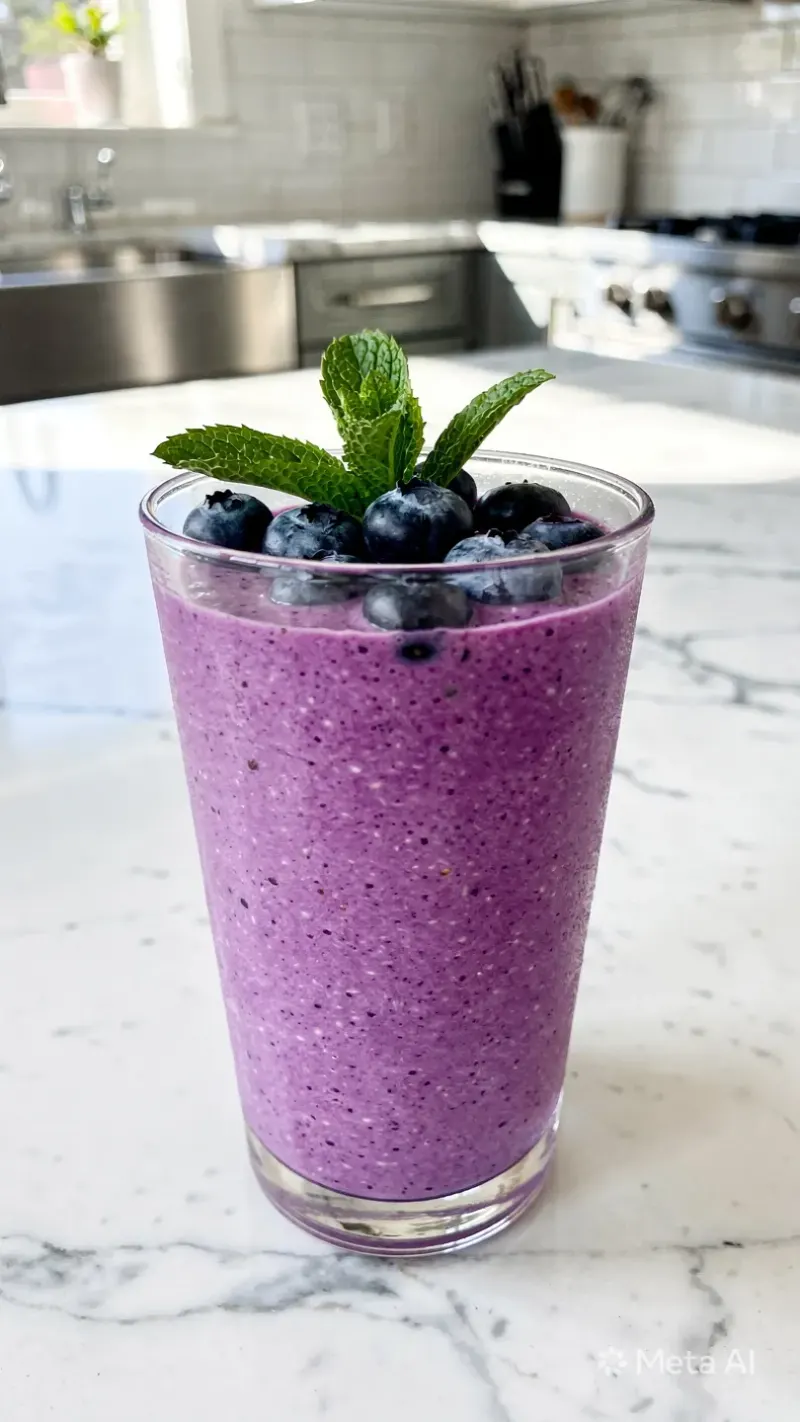 Smoothie aux bleuets sauvages du Québec