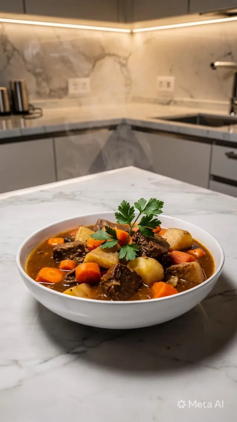 Mijoté de bœuf aux légumes racines