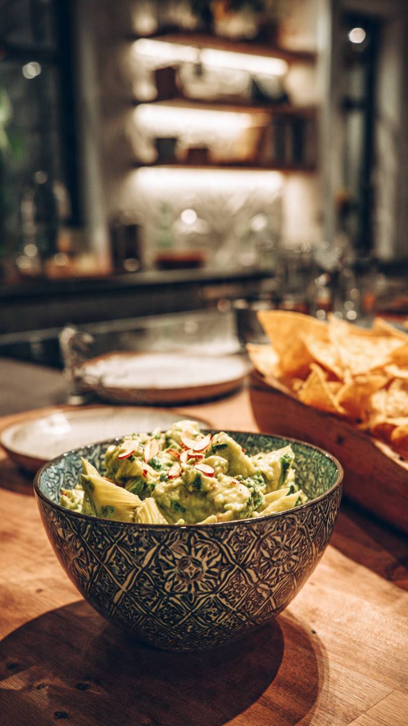 Guacamole d’artichaut aux amandes
