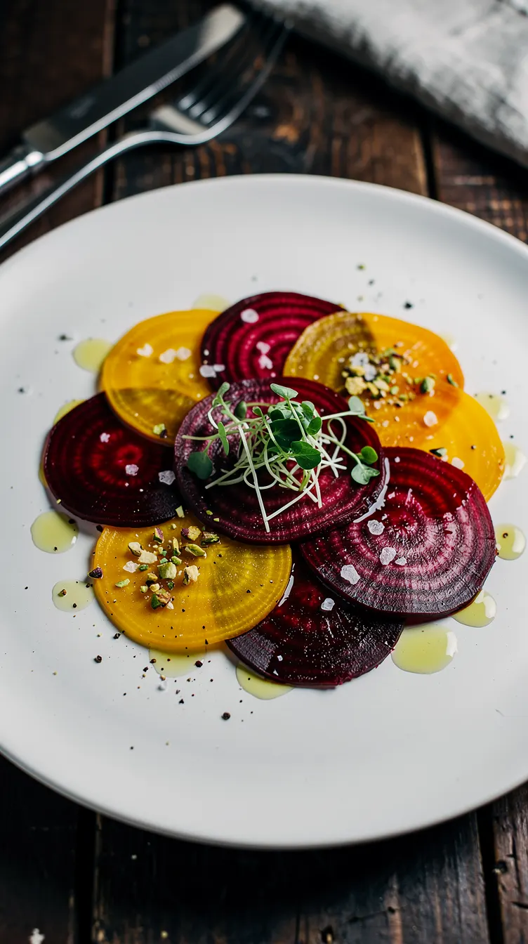 Carpaccio de betteraves multicolores
