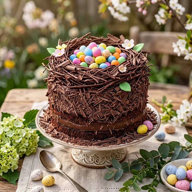 Gâteau Nid de Pâques au Chocolat - recette Dessert Facile