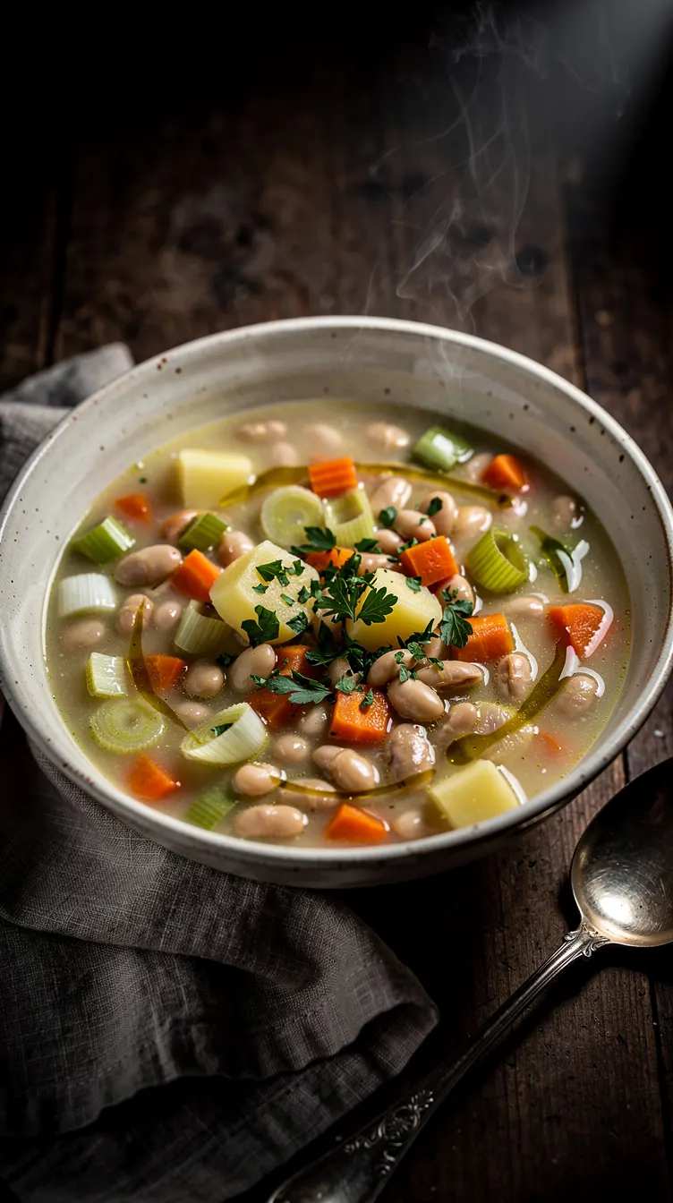 Soupe aux haricots blancs et légumes